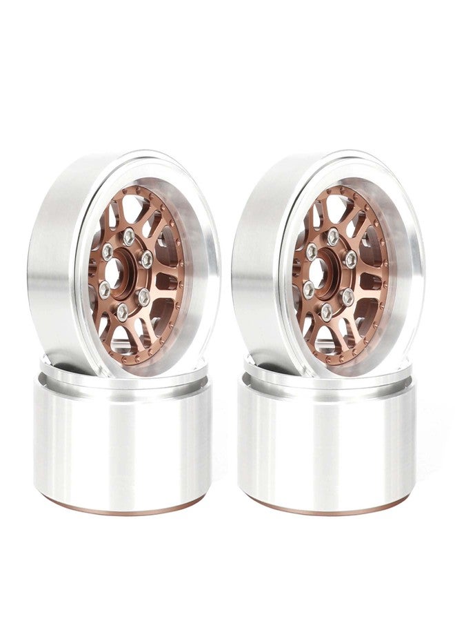 LAFEINA 1.9 inch Beadlock Wheel Rim Negative Offset -10mm Metal Wheels for SCX10 Pro TRX4 VS4-10 Gen8 TRX6 1/10 RC Crawler Car (Bronze) - Image 1